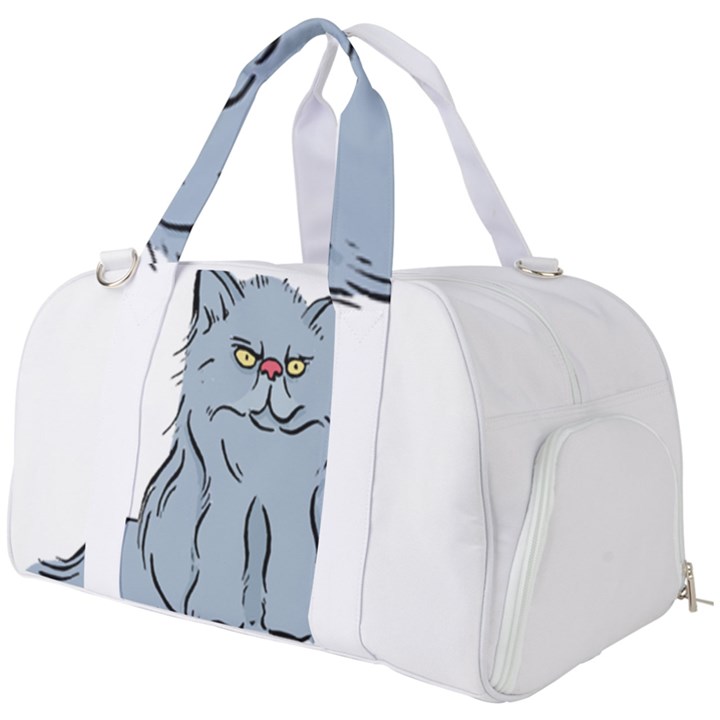 Persian Cat T-shirtwhite Look Calm Persian Cat 03 T-shirt Burner Gym Duffel Bag