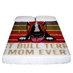 Bull Terrier T- Shirt Best Bull Terrier Moms Gift T- Shirt Fitted Sheet (california King Size) by JamesGoode