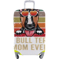 Bull Terrier T- Shirt Best Bull Terrier Moms Gift T- Shirt Luggage Cover (large) by JamesGoode