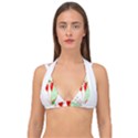 Flowers Illustration T- Shirtflowers T- Shirt (1) Double Strap Halter Bikini Top View1