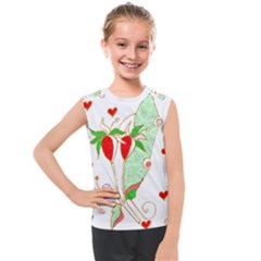 Flowers Illustration T- Shirtflowers T- Shirt (1) Kids  Mesh Tank Top