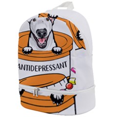 Bull Terrier T- Shirt Cute Bull Terrier T- Shirt Zip Bottom Backpack by JamesGoode