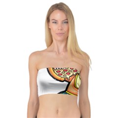 Bulldog Gifts T- Shirtbulldog Eating Pizza T- Shirt Bandeau Top by JamesGoode