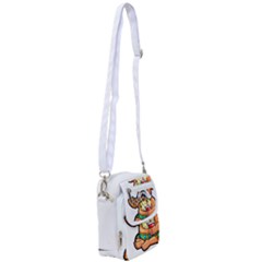 Bulldog Gifts T- Shirtbulldog Eating Pizza T- Shirt Shoulder Strap Belt Bag by JamesGoode