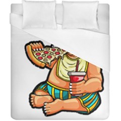 Bulldog Gifts T- Shirtbulldog Eating Pizza T- Shirt Duvet Cover (california King Size) by JamesGoode