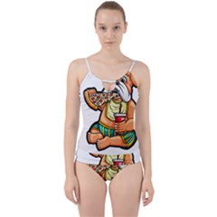 Bulldog Gifts T- Shirtbulldog Eating Pizza T- Shirt Cut Out Top Tankini Set by JamesGoode