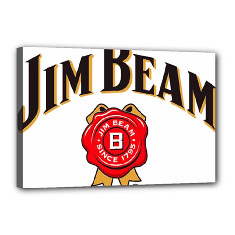 Jim Beam Canvas 18  X 12  (stretched) by MusicOn