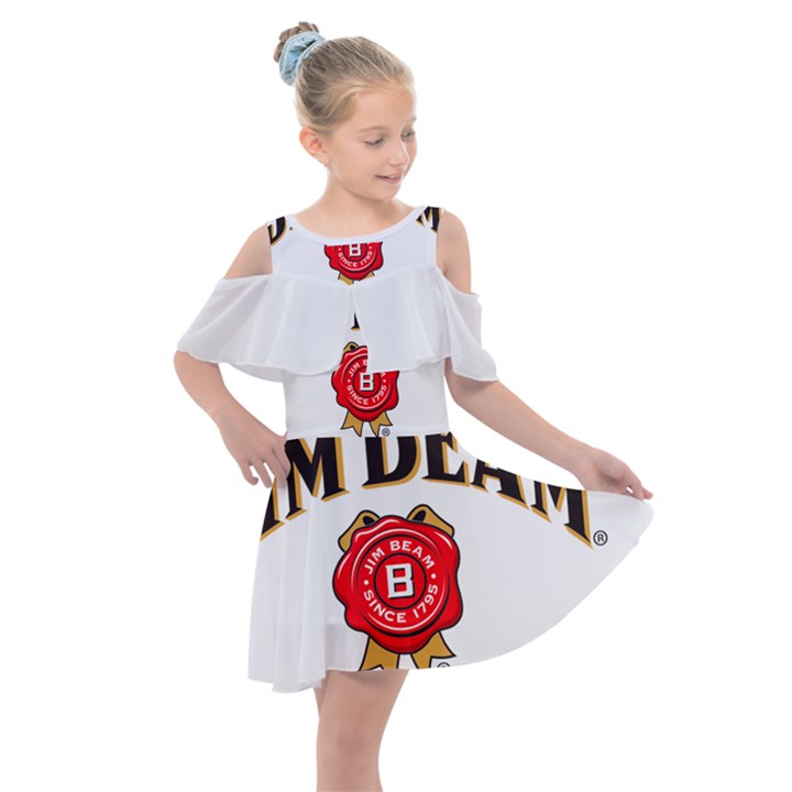 Jim Beam Kids  Shoulder Cutout Chiffon Dress