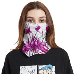 Flowers Illustration T- Shirtflowers T- Shirt Face Covering Bandana (two Sides) by ZUXUMI