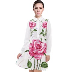 Flowers Lover T- Shirtflowers T- Shirt Long Sleeve Chiffon Shirt Dress