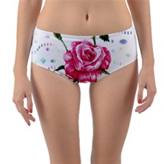 Flowers Lover T- Shirtflowers T- Shirt Reversible Mid-waist Bikini Bottoms by ZUXUMI