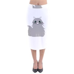 Persian Cat T-shirtwhite Look Calm Persian Cat 09 T-shirt (1) Velvet Midi Pencil Skirt by EnriqueJohnson