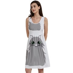 Persian Cat T-shirtwhite Look Calm Persian Cat 09 T-shirt (1) Classic Skater Dress