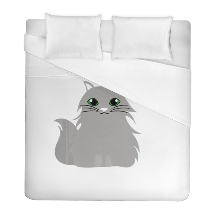 Persian Cat T-shirtwhite Look Calm Persian Cat 09 T-shirt Duvet Cover (Full/ Double Size)