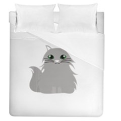 Persian Cat T-shirtwhite Look Calm Persian Cat 09 T-shirt Duvet Cover (queen Size) by EnriqueJohnson