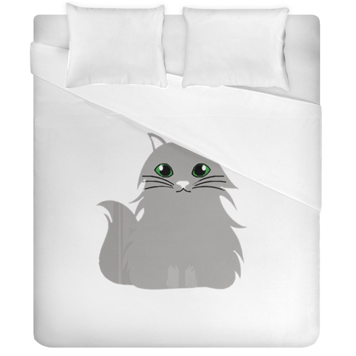 Persian Cat T-shirtwhite Look Calm Persian Cat 09 T-shirt Duvet Cover Double Side (California King Size)