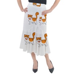 Persian Cat T-shirtwhite Look Calm Persian Cat 19 T-shirt (1) Midi Mermaid Skirt by EnriqueJohnson