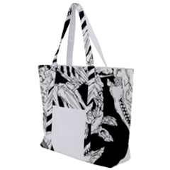 Fossil T- Shirt Armadillo Fossil X Inktober 22 - Black Design T- Shirt Zip Up Canvas Bag by ZUXUMI