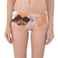 Pig T-shirtlife Would Be So Boring Without Pigs T-shirt Mid-waist Bikini Bottoms by EnriqueJohnson