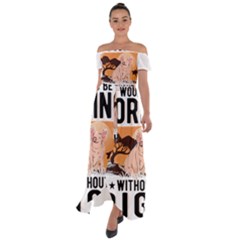 Pig T-shirtlife Would Be So Boring Without Pigs T-shirt Off Shoulder Open Front Chiffon Dress by EnriqueJohnson