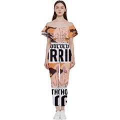 Pig T-shirtlife Would Be So Boring Without Pigs T-shirt Bardot Ruffle Jumpsuit by EnriqueJohnson