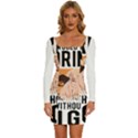 Pig T-shirtlife Would Be So Boring Without Pigs T-shirt Long Sleeve Square Neck Bodycon Velvet Dress View1