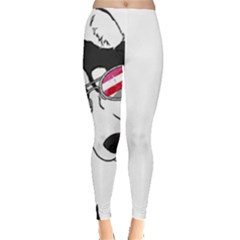 Fourth Of July T- Shirt Patriotic Husky T- Shirt Everyday Leggings  by ZUXUMI