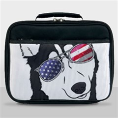 Fourth Of July T- Shirt Patriotic Husky T- Shirt Lunch Bag by ZUXUMI