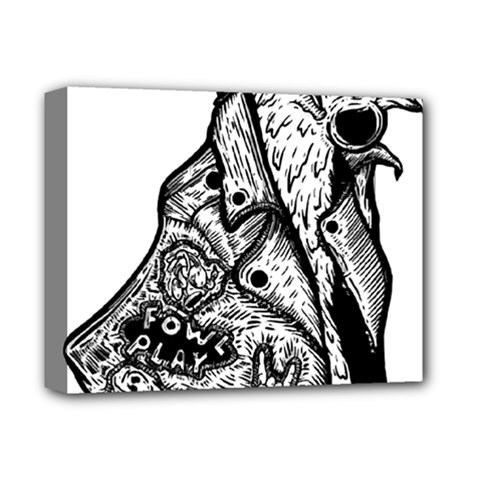 Fowl T- Shirt Fowl Play X Inktober 22 T- Shirt Deluxe Canvas 14  X 11  (stretched) by ZUXUMI