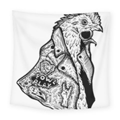 Fowl T- Shirt Fowl Play X Inktober 22 T- Shirt Square Tapestry (large) by ZUXUMI