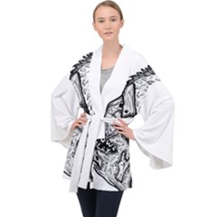 Fowl T- Shirt Fowl Play X Inktober 22 T- Shirt Long Sleeve Velvet Kimono  by ZUXUMI