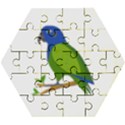 Pionus T-shirtwhite Look Calm Pionus 01 T-shirt (1) Wooden Puzzle Hexagon View1