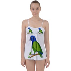 Pionus T-shirtwhite Look Calm Pionus 01 T-shirt Babydoll Tankini Top