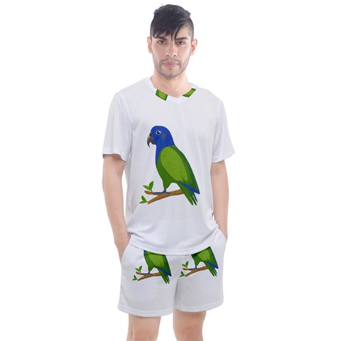 Pionus T-shirtwhite Look Calm Pionus 01 T-shirt Men s Mesh T-shirt And Shorts Set by EnriqueJohnson