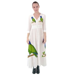 Pionus T-shirtwhite Look Calm Pionus 01 T-shirt Button Up Maxi Dress by EnriqueJohnson