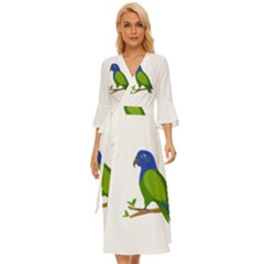 Pionus T-shirtwhite Look Calm Pionus 01 T-shirt Midsummer Wrap Dress by EnriqueJohnson