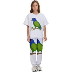 Pionus T-shirtwhite Look Calm Pionus 01 T-shirt Kids  T-shirt And Pants Sports Set by EnriqueJohnson