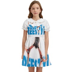 Fpv Freestyle T- Shirt F P V Freestyle Drone Racing Drawing Artwork T- Shirt (1) Kids  Bow Tie Puff Sleeve Dress by ZUXUMI