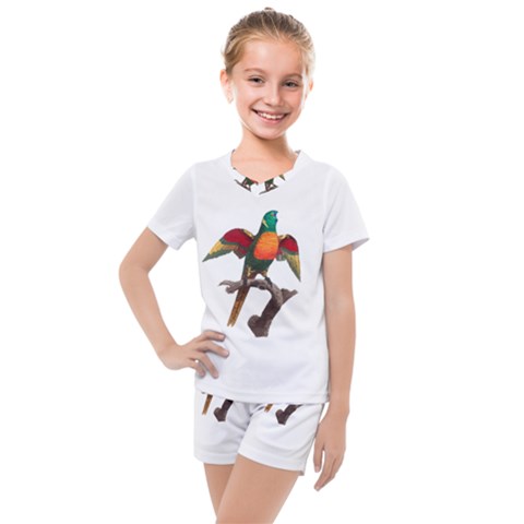 Pionus T-shirtwhite Look Calm Pionus 02 T-shirt Kids  Mesh T-shirt And Shorts Set by EnriqueJohnson