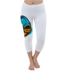 Piranha T-shirtwhite Look Calm Piranha 03 T-shirt Capri Winter Leggings 