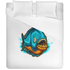 Piranha T-shirtwhite Look Calm Piranha 03 T-shirt Duvet Cover Double Side (california King Size) by EnriqueJohnson