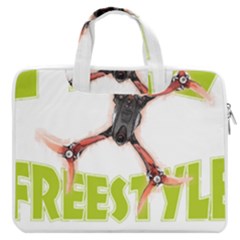 Fpv Freestyle T- Shirt F P V Freestyle Drone Racing Drawing Artwork T- Shirt Macbook Pro 13  Double Pocket Laptop Bag by ZUXUMI