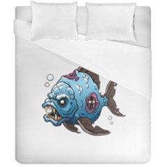 Piranha T-shirtwhite Look Calm Piranha 09 T-shirt Duvet Cover Double Side (california King Size) by EnriqueJohnson