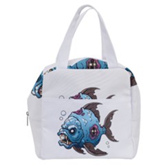 Piranha T-shirtwhite Look Calm Piranha 09 T-shirt Boxy Hand Bag by EnriqueJohnson