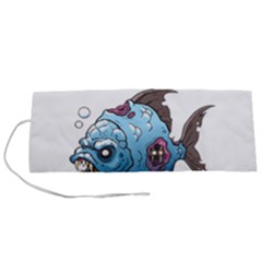 Piranha T-shirtwhite Look Calm Piranha 09 T-shirt Roll Up Canvas Pencil Holder (s) by EnriqueJohnson