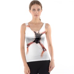 Freestyle Drone T- Shirt F P V Freestyle Drone Racing Drawing Artwork T- Shirt Women s Basic Tank Top by ZUXUMI