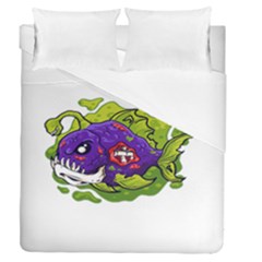 Piranha T-shirtwhite Look Calm Piranha 27 T-shirt Duvet Cover Double Side (queen Size) by EnriqueJohnson