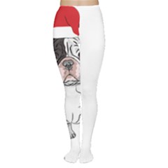 French Bulldog Christmas T- Shirt Christmas Santa Frenchie T- Shirt Tights by ZUXUMI