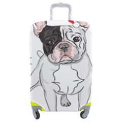 French Bulldog Christmas T- Shirt Christmas Santa Frenchie T- Shirt Luggage Cover (medium) by ZUXUMI