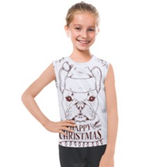 French Bulldog Christmas T- Shirt Happy Christmas Santa Frenchie T- Shirt Kids  Mesh Tank Top by ZUXUMI